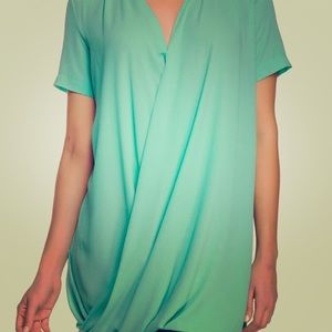 Lush Surplice Tunic Blouse